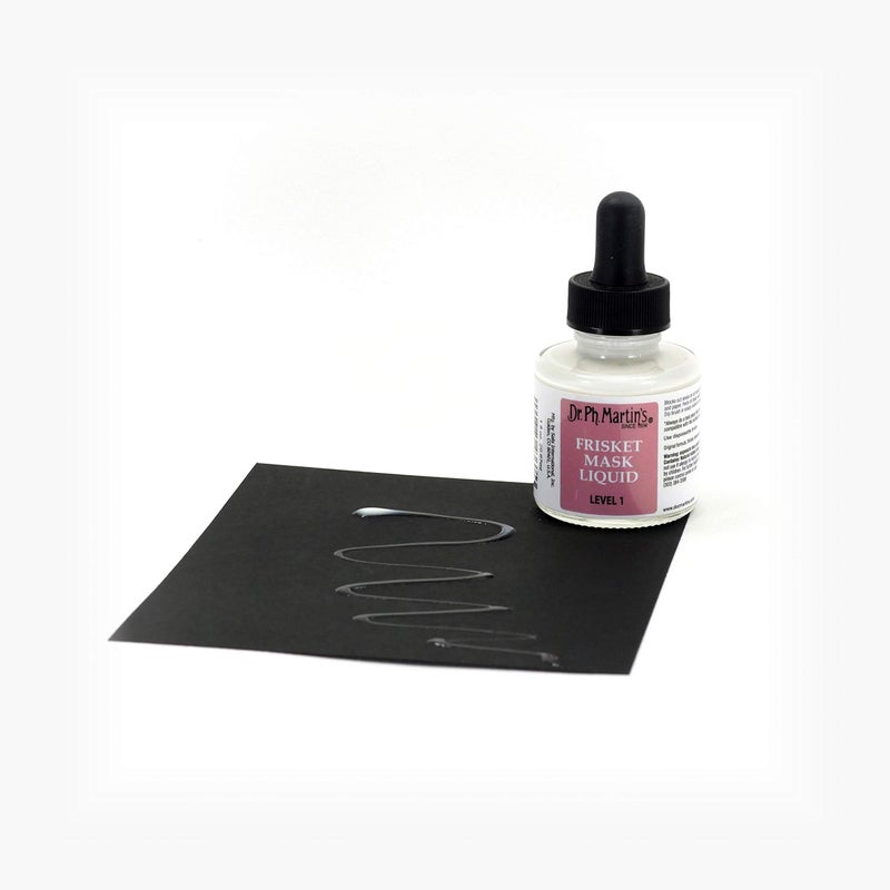 Dr. Ph. Martin's FRSK10OZLVL1 Martin's Frisket Mask Liquid (Level 1) Masking Fluid, 1.0 oz, Clear, 1 Bottle - Image 2